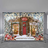Lofaris Glitter Light Christmas Tree Gift Snow Winter Backdrop